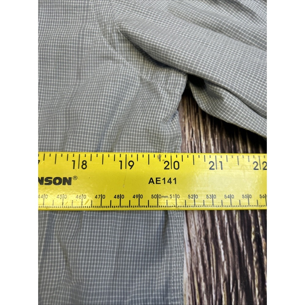 Billy Reid Shirt Gray Plaid Lightweight Cotton Long Sleeve Button Up Mens Medium - Picture 5 of 9